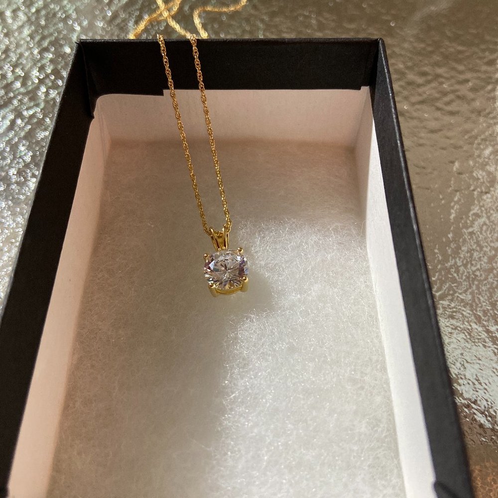 Cubic Zirconia gold plated necklace